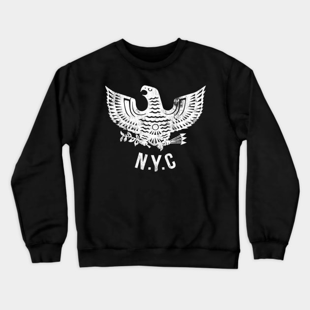 Eagle NYC - white (distressed) Crewneck Sweatshirt by Joada